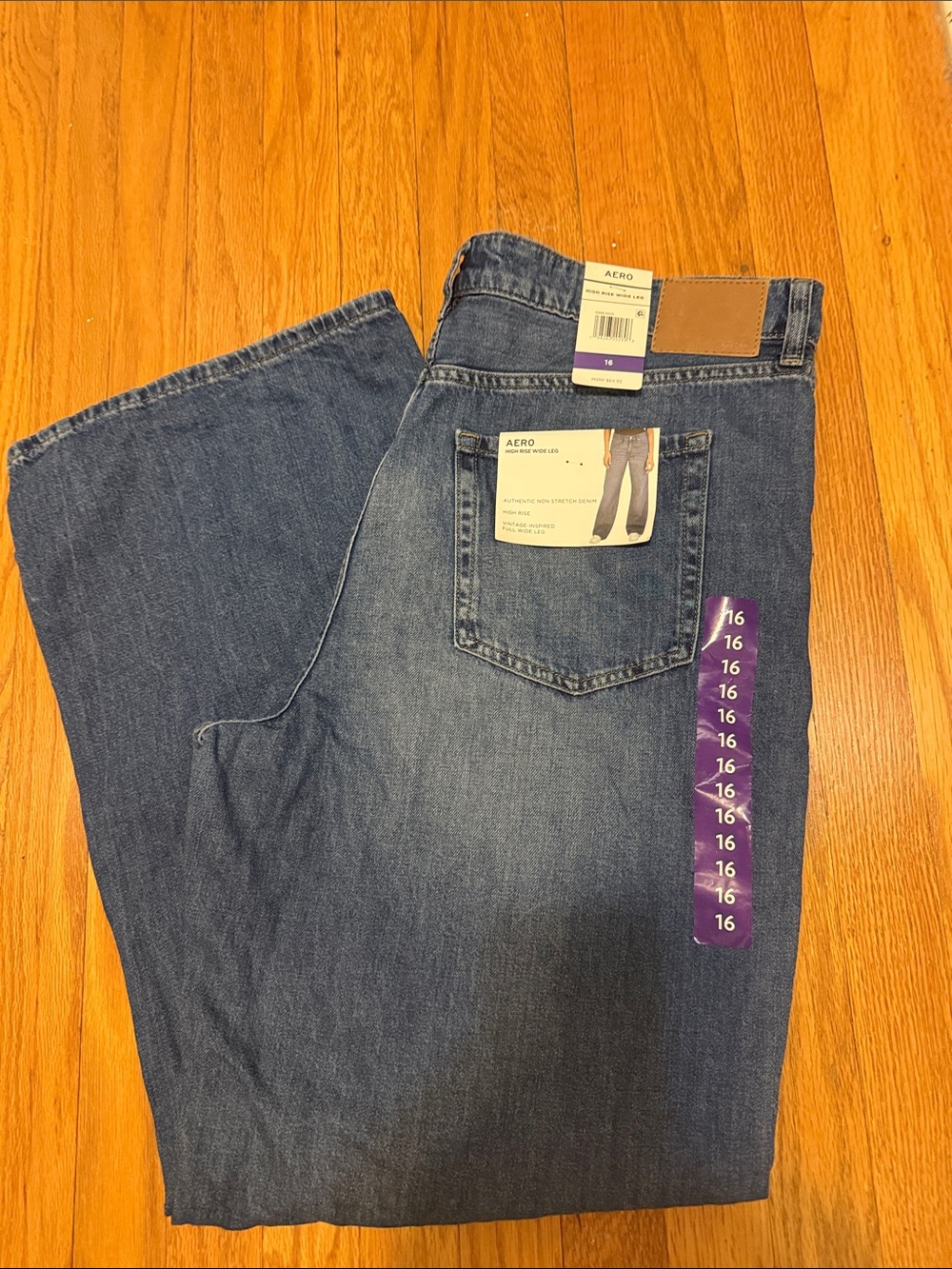 Aeropostale Women’s Classic Blue Denim Jeans - Straight Fit🌿Size 16